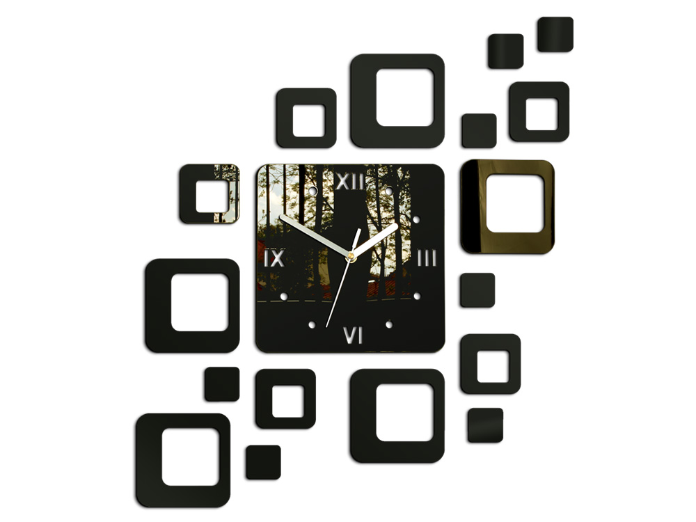 Moderní nástěnné hodiny ROMAN WENGE HMCNH010-wenge