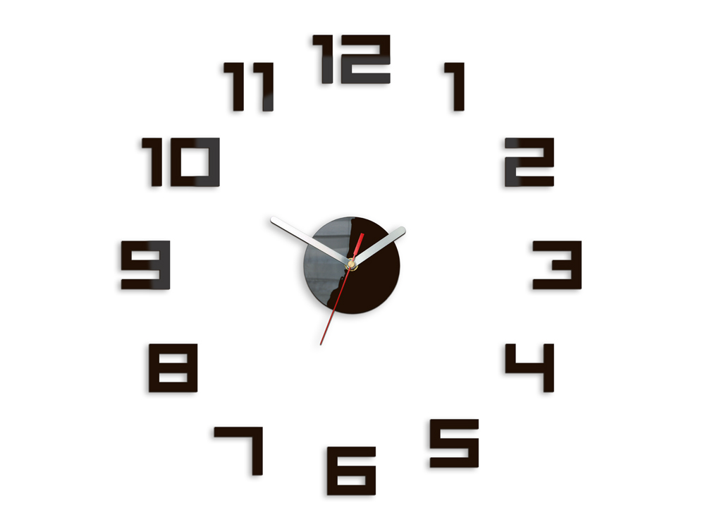 Moderní nástěnné hodiny DIGIT WENGE HMCNH029-wenge