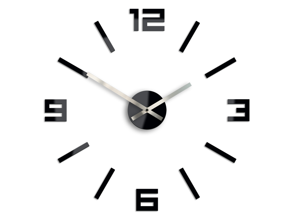 Moderní nástěnné hodiny ARABIC BLACK HMCNH056-black