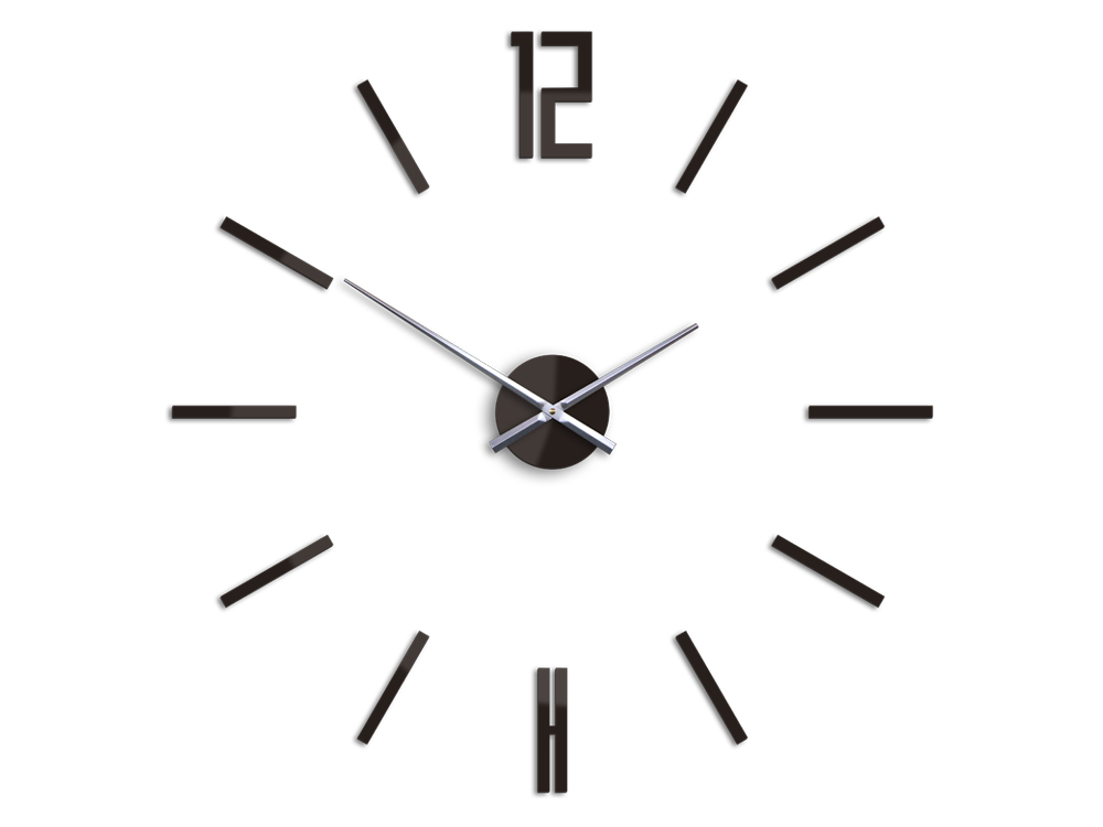 Moderní nástěnné hodiny CARLO WENGE HMCNH057-wenge