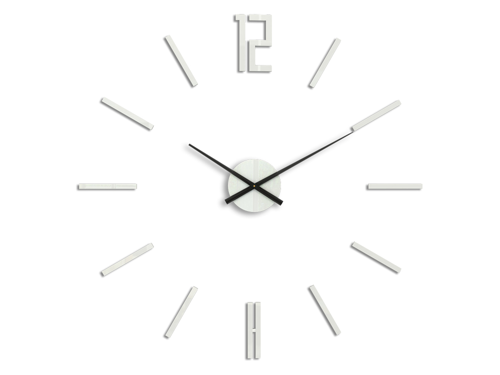 Moderní nástěnné hodiny CARLO WHITE HMCNH057-white