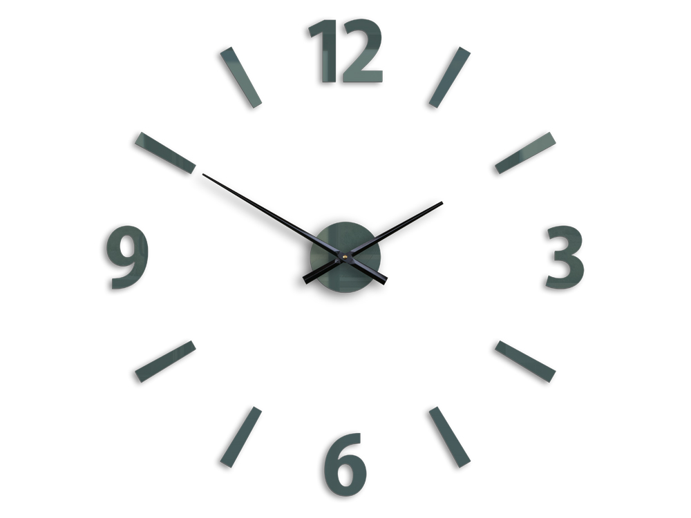 Moderní nástěnné hodiny KLAUS GRAY HMCNH061-gray