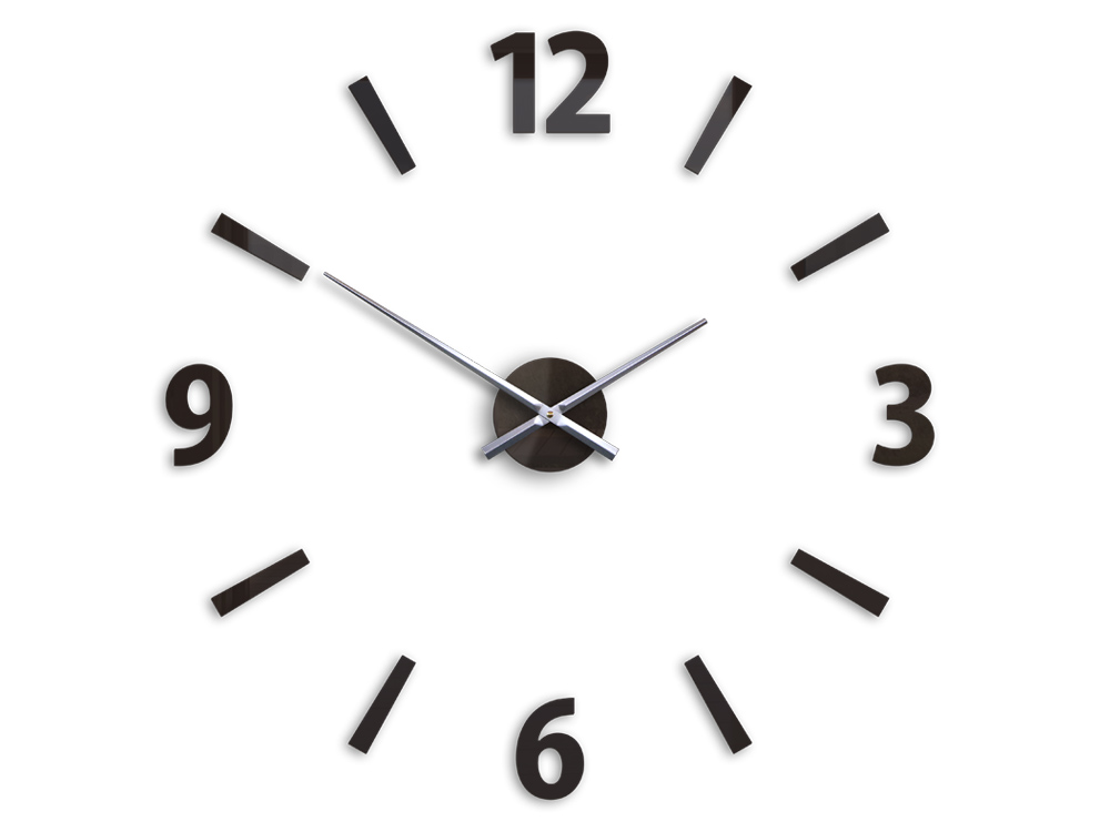 Moderní nástěnné hodiny KLAUS WENGE HMCNH061-wenge