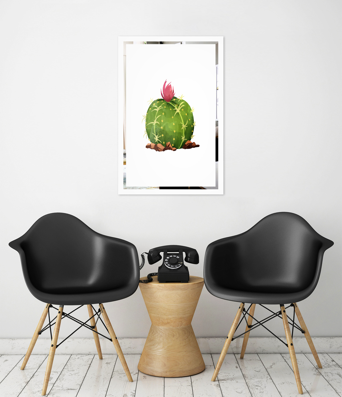 Obraz Kaktus na zrcadle Mirrora 67 - 60x40 cm