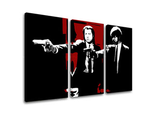 Tištěný POP Art obraz Pulp Fiction 3 dílný pulp5