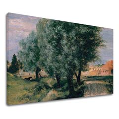 Obraz na plátně Adolph Menzel - Staveniště s vrby
