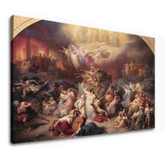 Obraz na plátně Wilhelm von Kaulbach - Zničení Jeruzaléma Titem