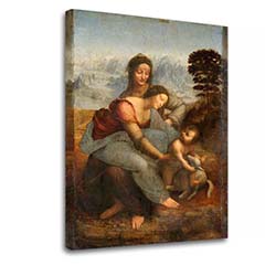 Obraz na plátně Leonardo da Vinci - Svatá rodina se svatou Annou