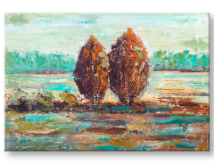 Malovaný obraz na zeď ZEMĚ 1 dílný CFAZH5068E1 - 90x60 cm