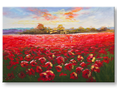 Malovaný obraz na zeď LOUKA 1 dílný CFAZH6008E1 - 90x60 cm