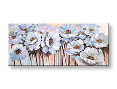 Malovaný obraz na zeď KVĚTY 1 dílný CFAZH6221E1 - 120x50 cm